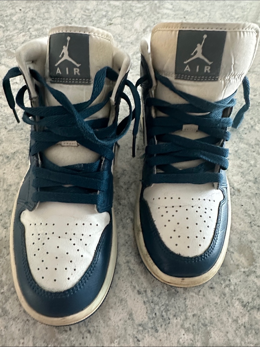 Nike Air Jordan - Navy and White High-Top Sneakers